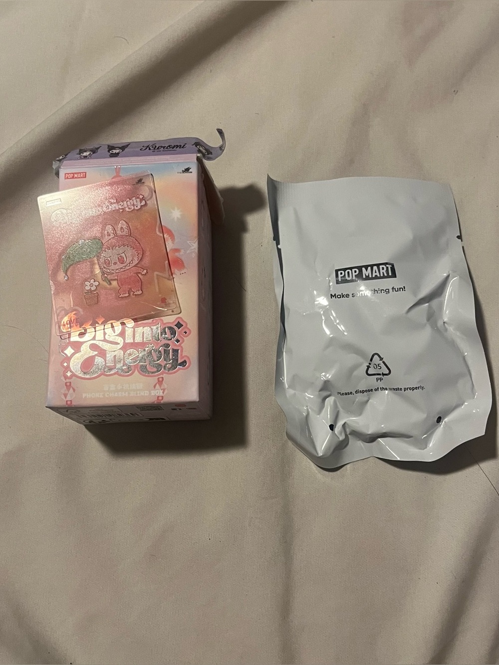 POP Mart Labubu Big Into Energy series phone charm Love